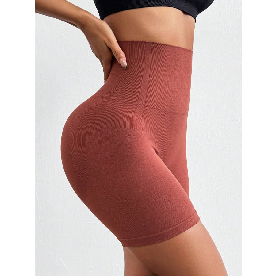 Seamless High Waist Active Shorts Apparel and Accessories