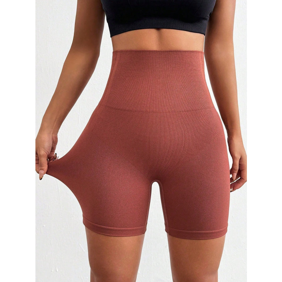 Seamless High Waist Active Shorts Apparel and Accessories