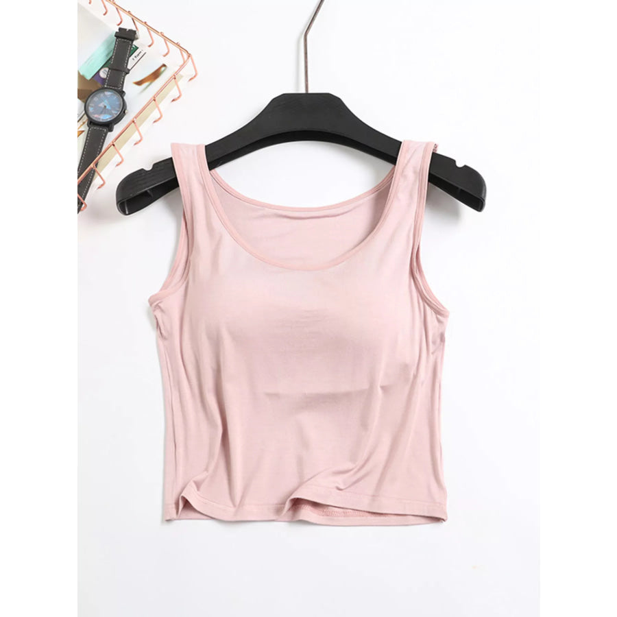 Seamless Modal Padded Tank Bean Paste Powder / S Apparel and Accessories