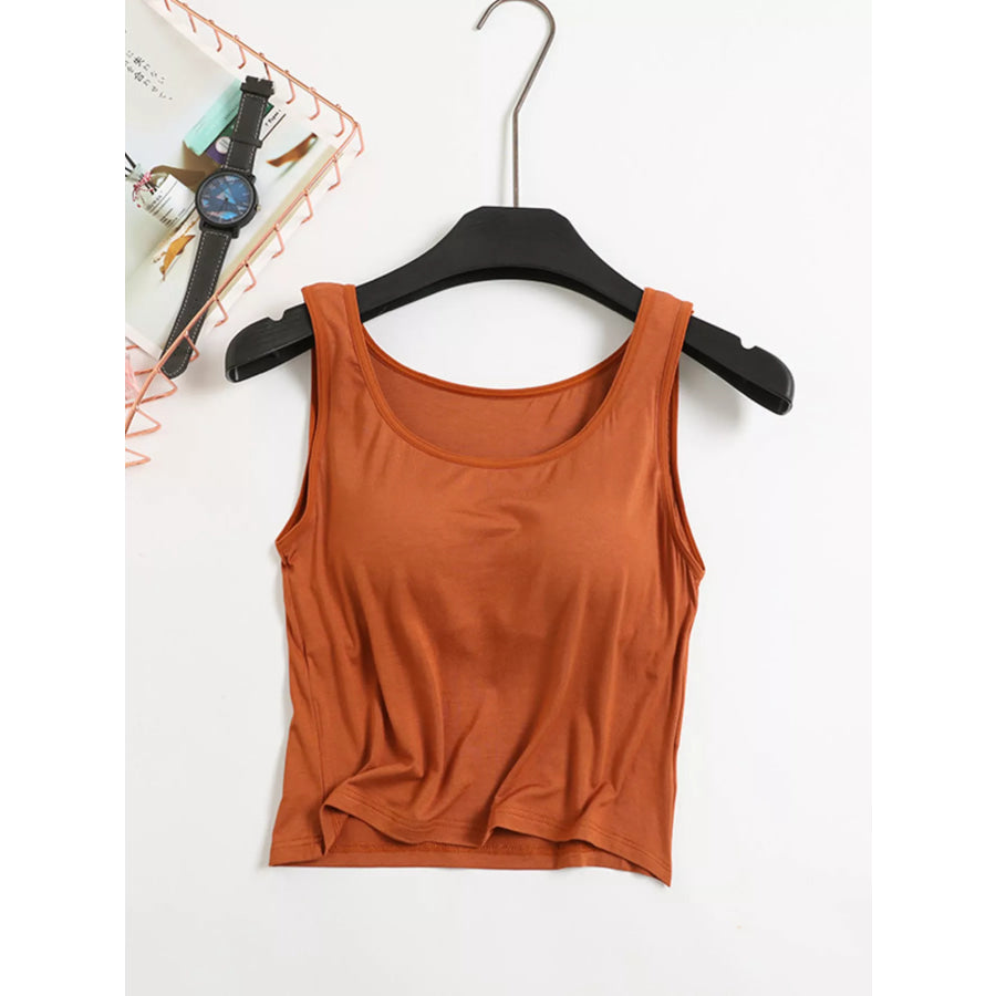 Seamless Modal Padded Tank Caramel / S Apparel and Accessories