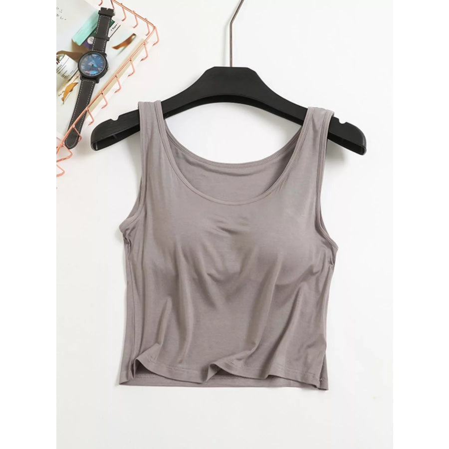 Seamless Modal Padded Tank Dark Gray / S Apparel and Accessories