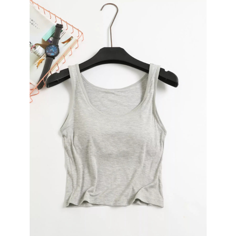 Seamless Modal Padded Tank Heather Gray / S Apparel and Accessories