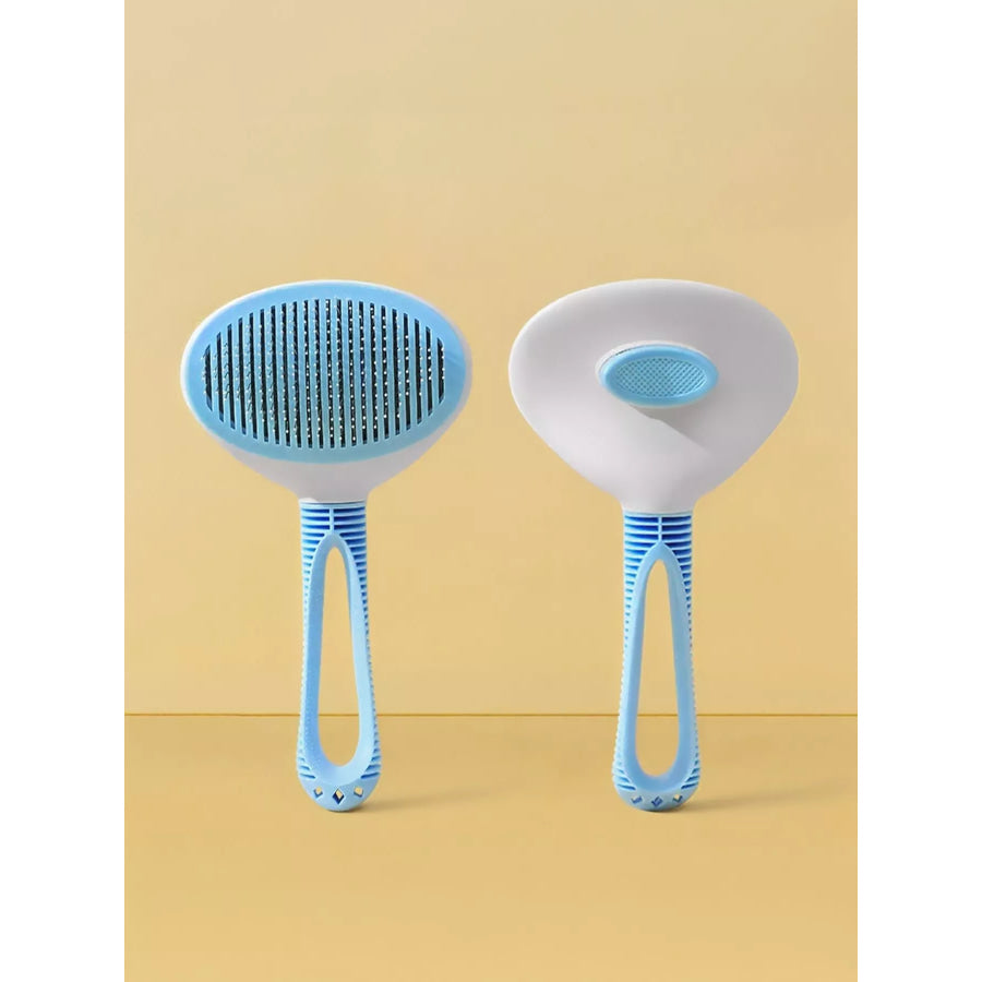 Self-Cleaning Slicker Pet Hair Remover Brush Sky Blue / One Size Apparel and Accessories