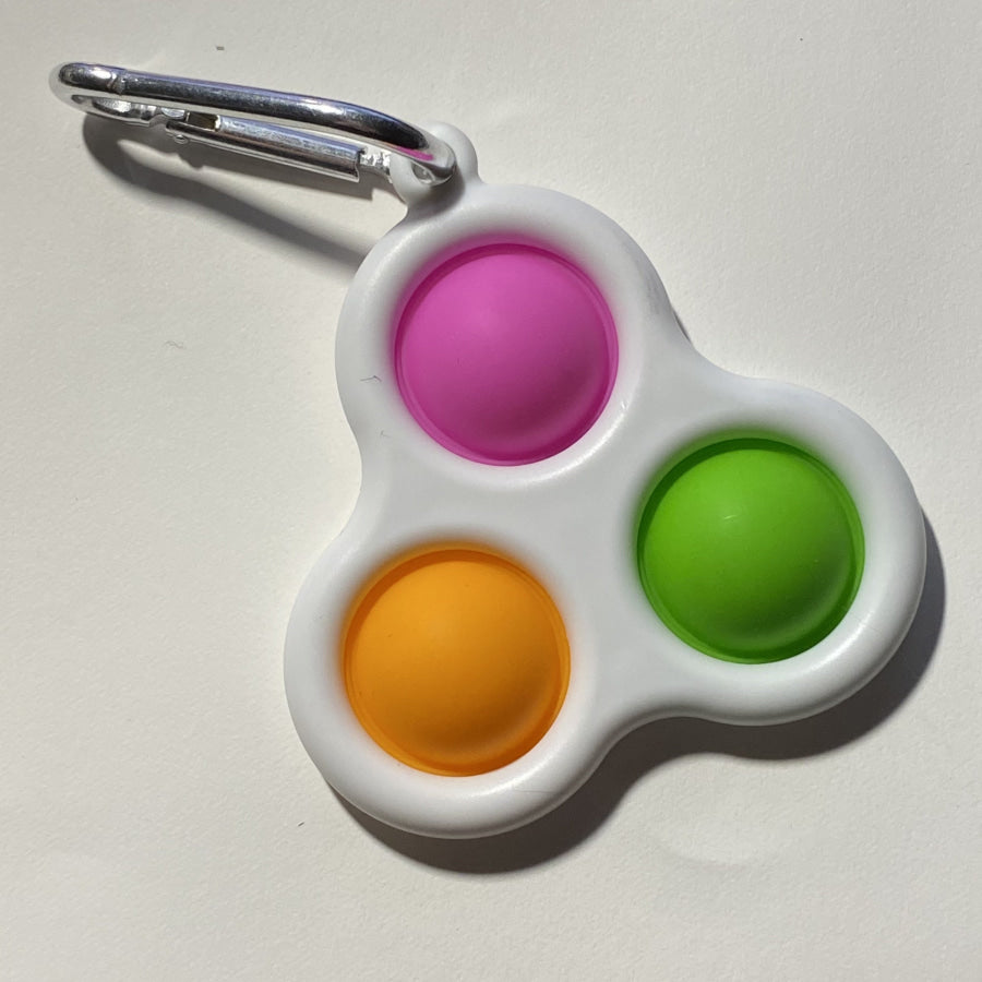 NEW! Sensory Pop It Toys Various Shapes and Colours! 3 Pop Pink/Orange/Green Clip Accessories