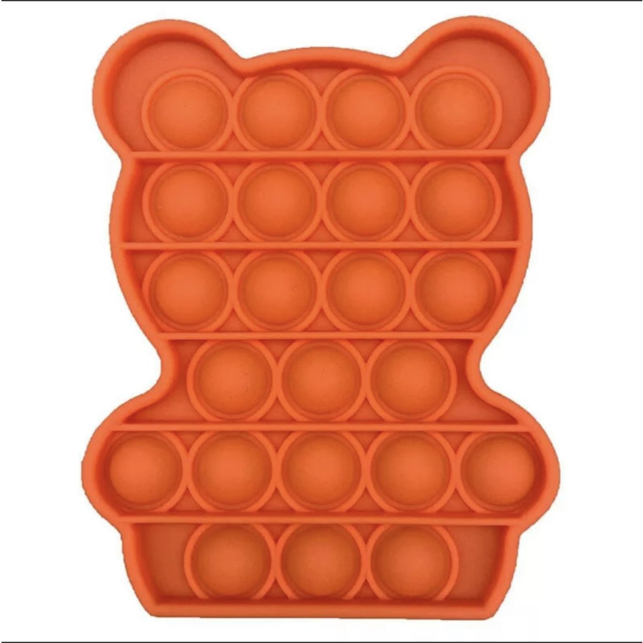 NEW! Sensory Pop It Toys Various Shapes and Colours! Bear / Orange