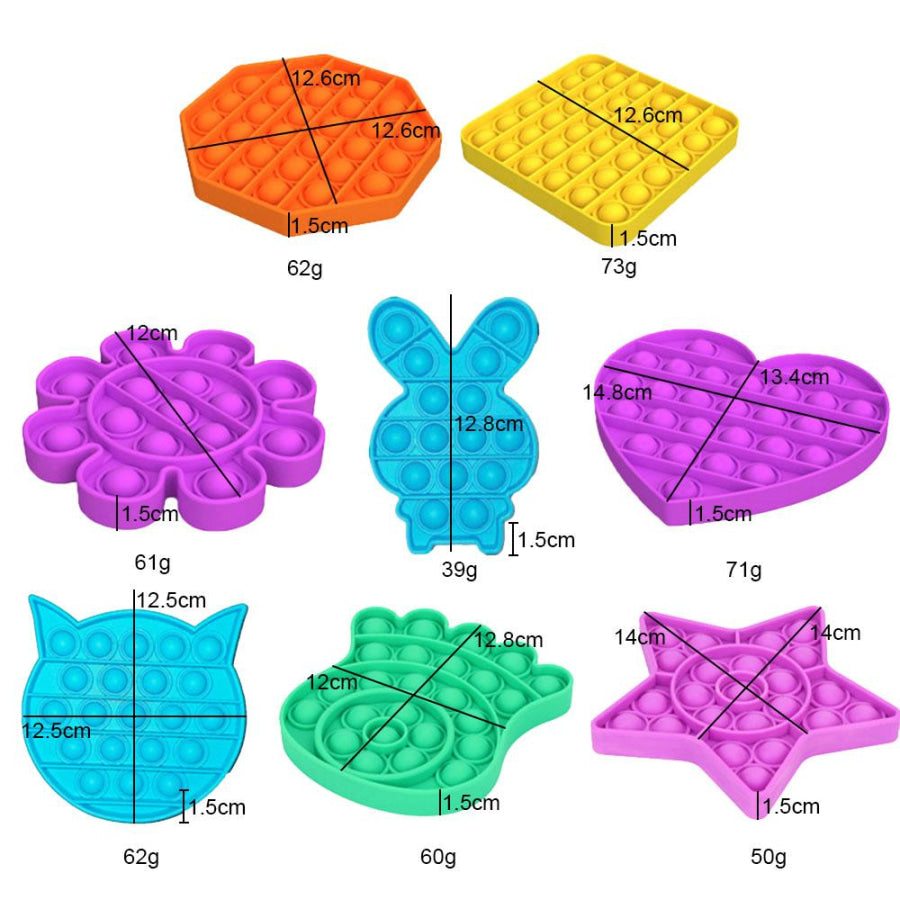 NEW! Sensory Pop It Toys Various Shapes