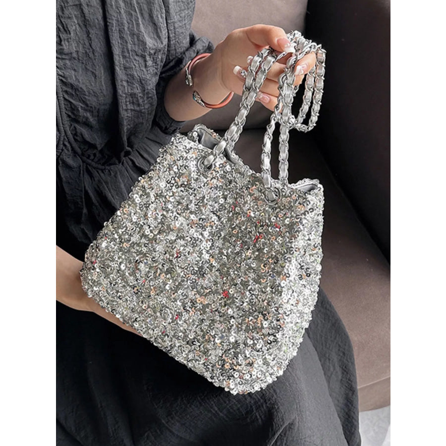 Sequin Bucket Shoulder Bag Apparel and Accessories