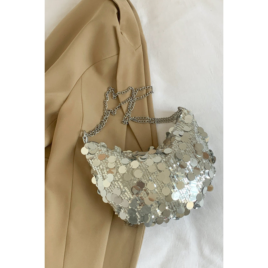 Sequin Chain Crossbody Bag Apparel and Accessories