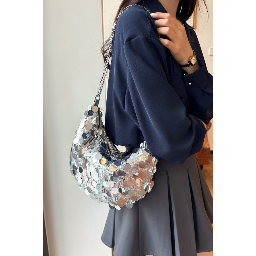 Sequin Chain Crossbody Bag Apparel and Accessories