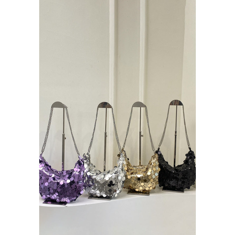 Sequin Chain Crossbody Bag Apparel and Accessories