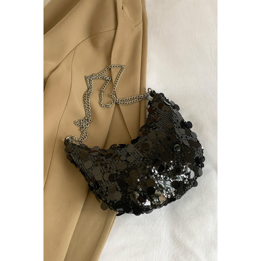 Sequin Chain Crossbody Bag Apparel and Accessories