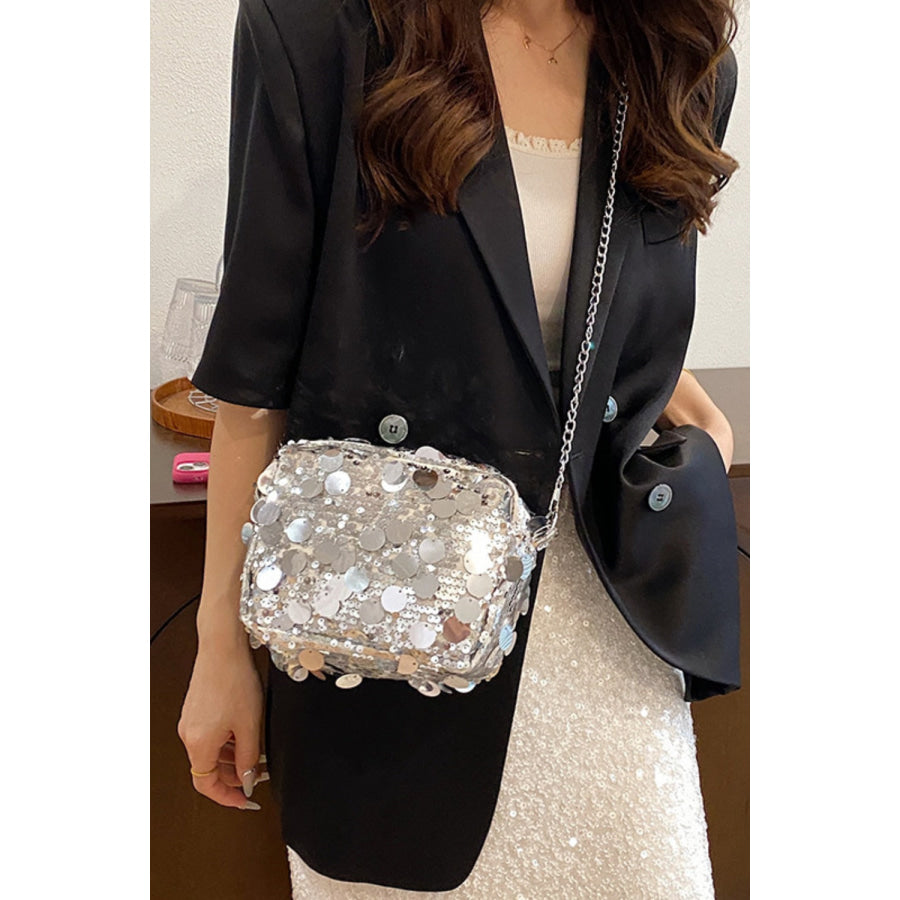 Sequin Chain Shoulder Bag Apparel and Accessories