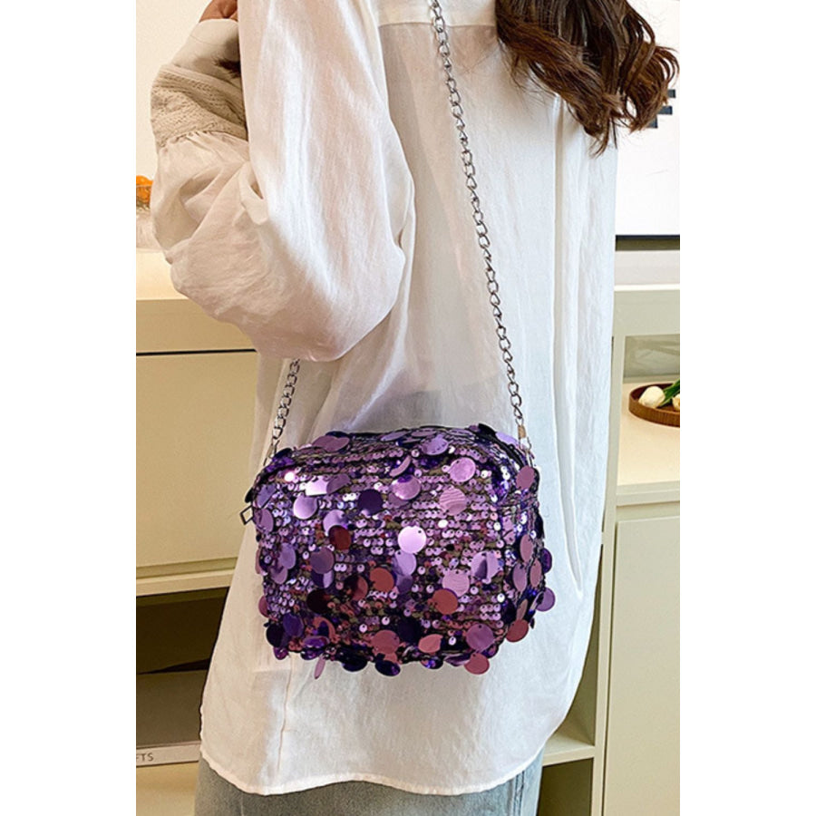 Sequin Chain Shoulder Bag Apparel and Accessories