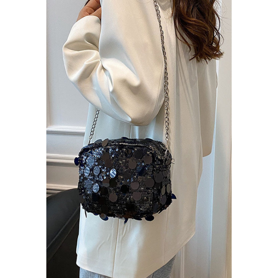 Sequin Chain Shoulder Bag Apparel and Accessories