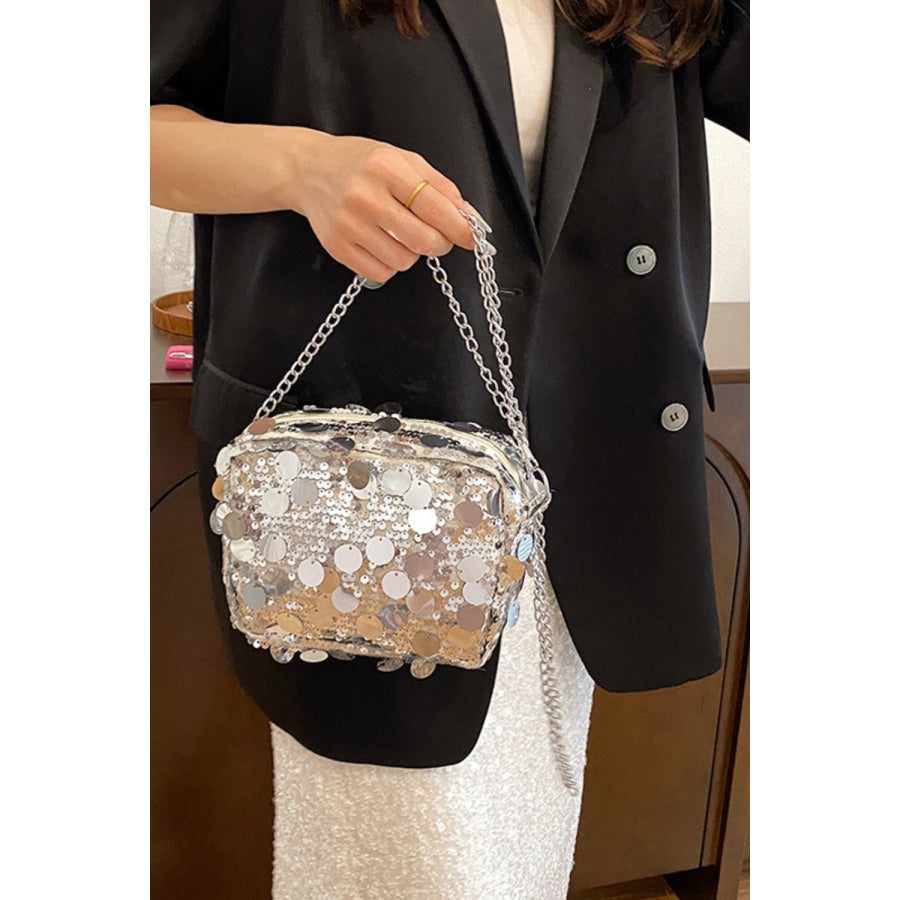 Sequin Chain Shoulder Bag Apparel and Accessories