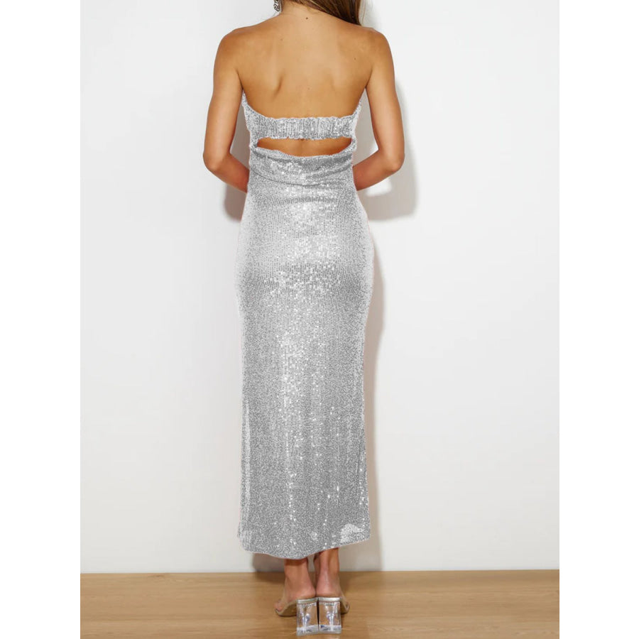 Sequin Cutout Tube Dress Apparel and Accessories