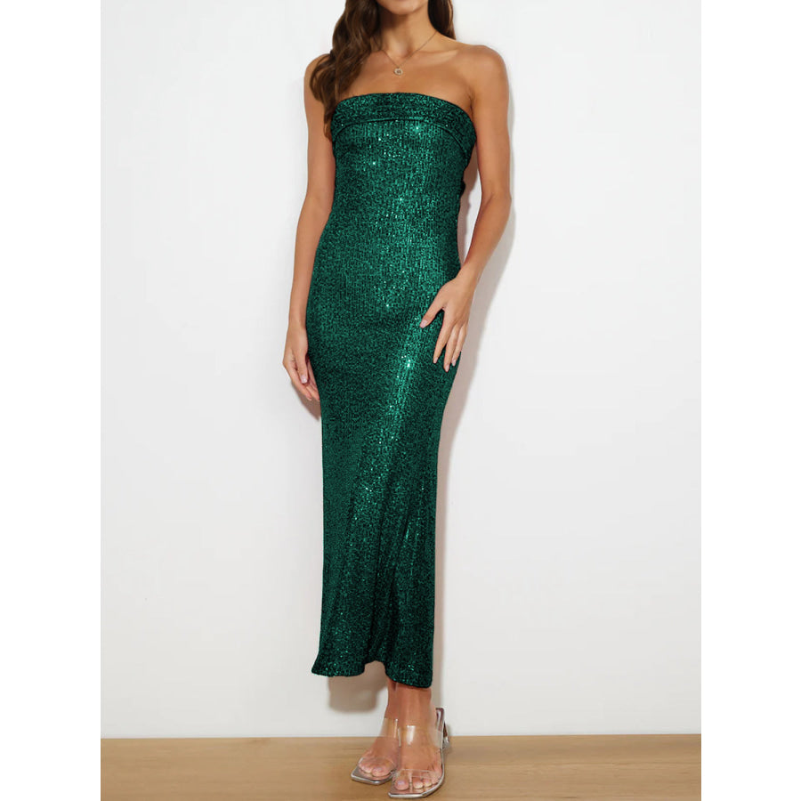 Sequin Cutout Tube Dress Apparel and Accessories