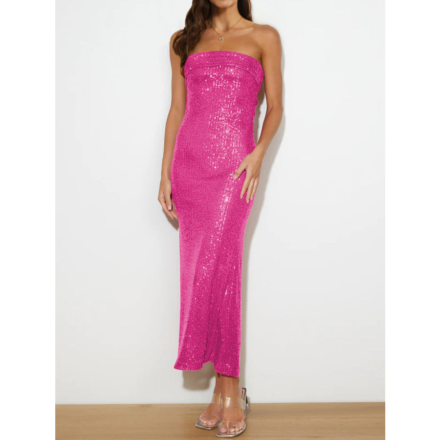 Sequin Cutout Tube Dress Apparel and Accessories