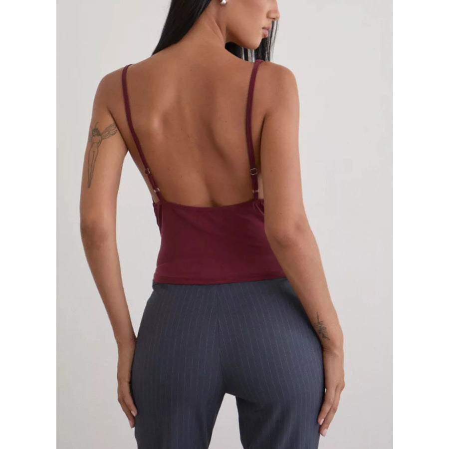 Sequin Detail Ruched Tank Apparel and Accessories