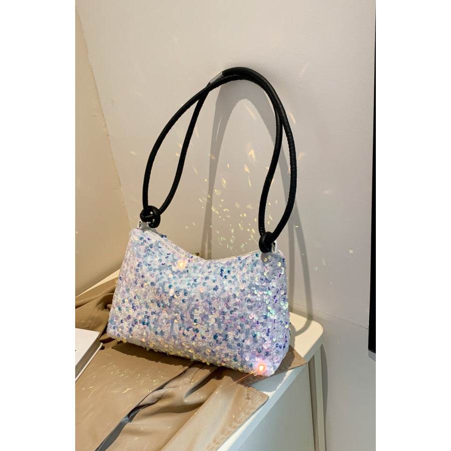 Sequin Double Strap Shoulder Bag Apparel and Accessories