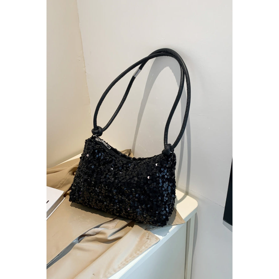 Sequin Double Strap Shoulder Bag Apparel and Accessories