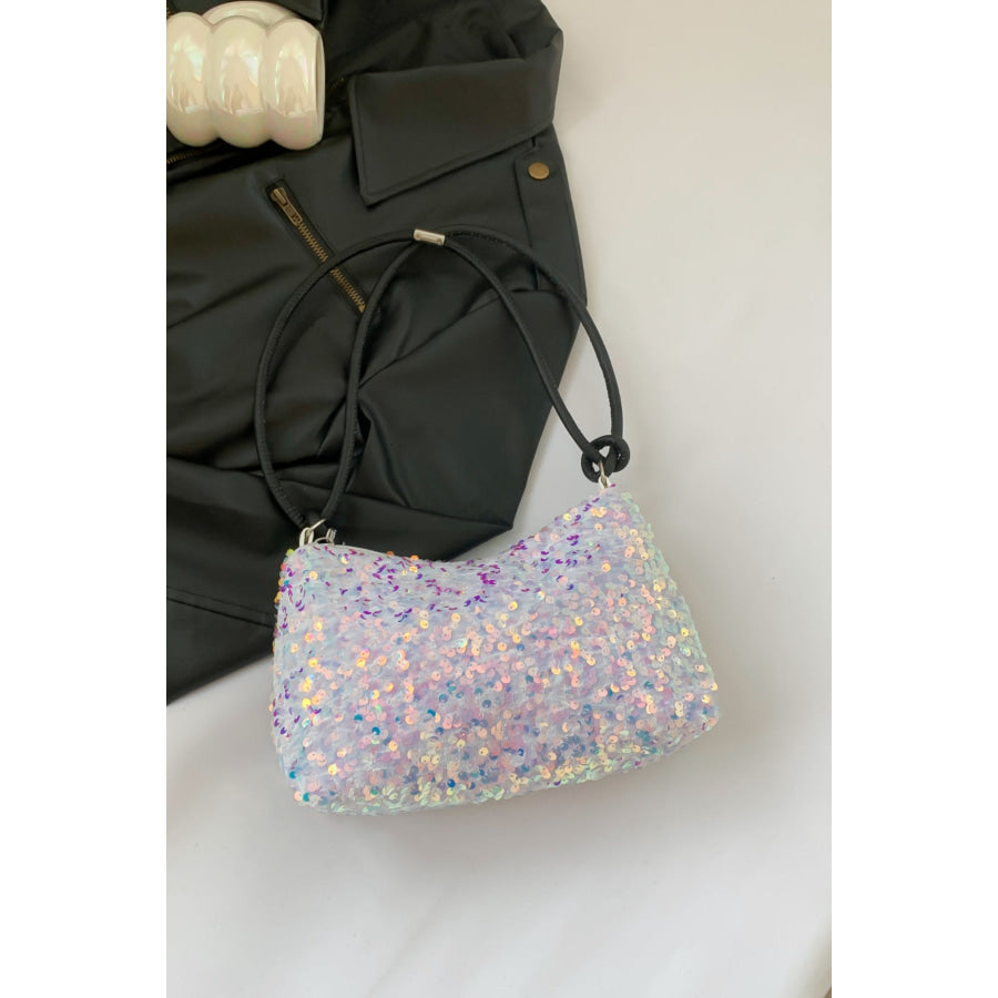 Sequin Double Strap Shoulder Bag Apparel and Accessories