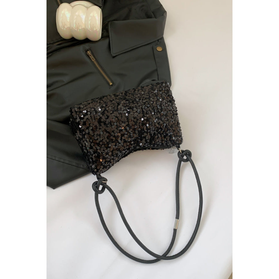 Sequin Double Strap Shoulder Bag Apparel and Accessories