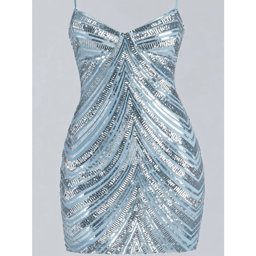 Sequin Embellished Bodycon Mini Dress Apparel and Accessories