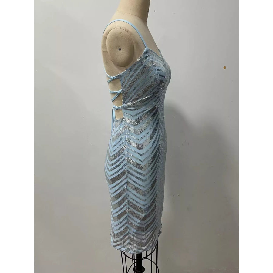 Sequin Embellished Bodycon Mini Dress Apparel and Accessories