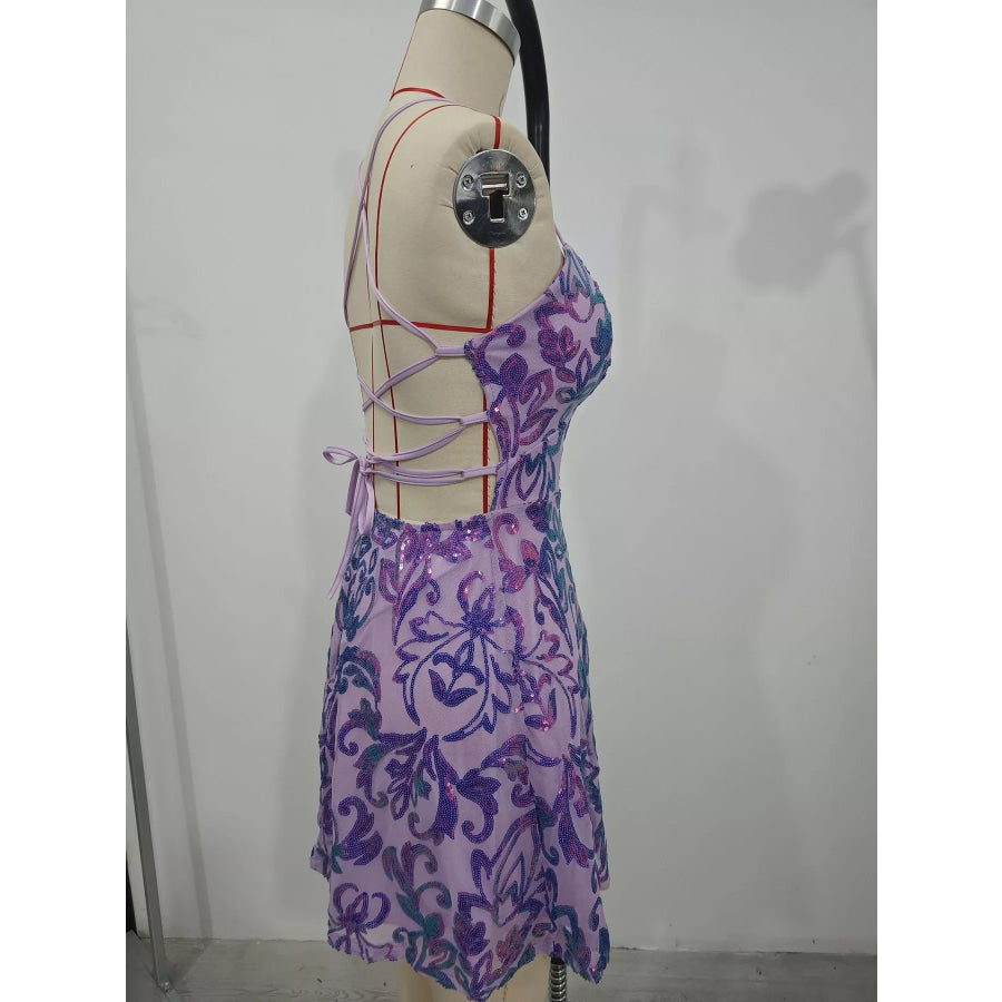 Sequin Embellished Mini Dress Apparel and Accessories