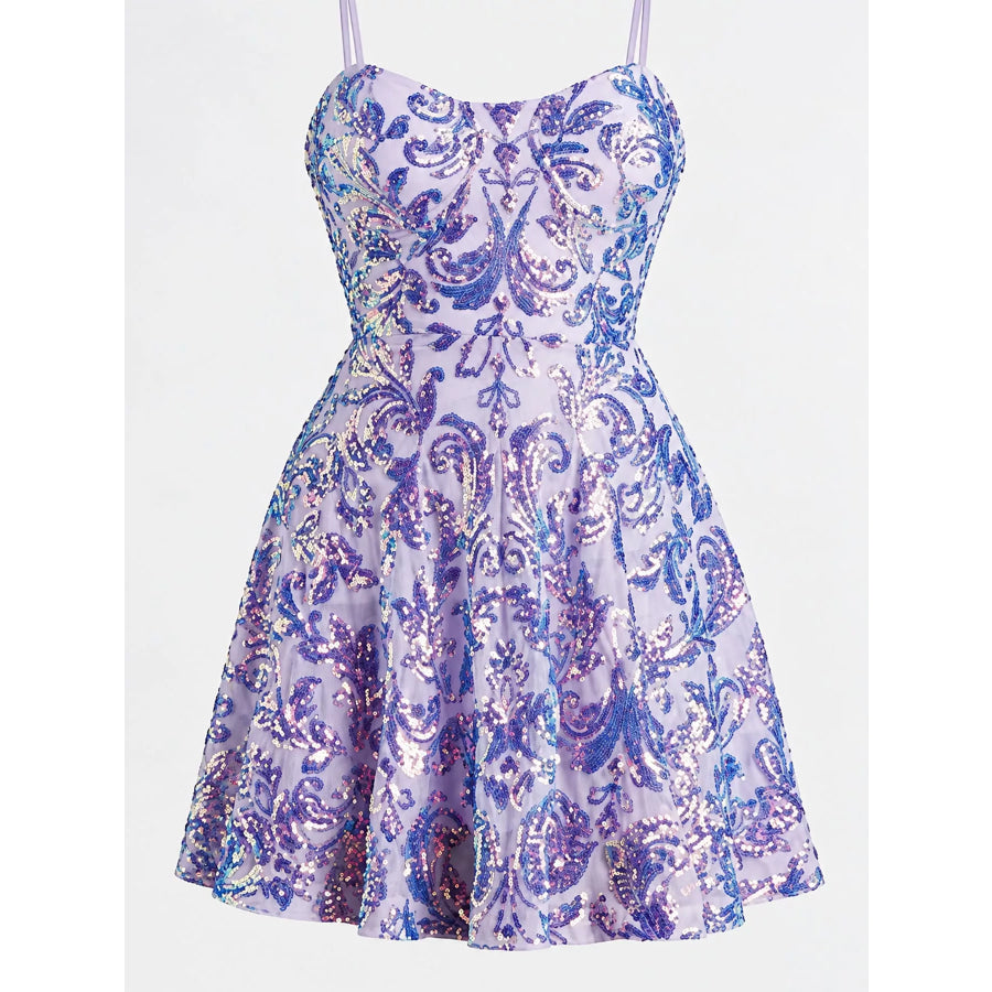 Sequin Embellished Mini Dress Apparel and Accessories