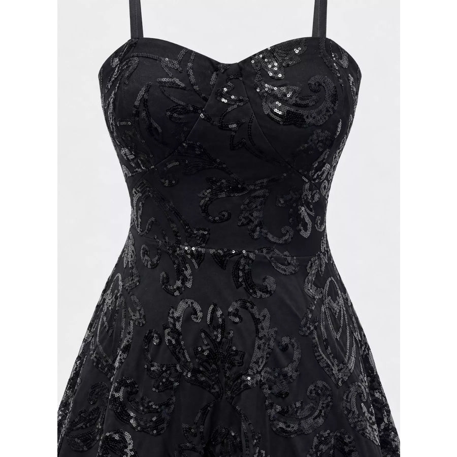 Sequin Embellished Mini Dress Apparel and Accessories