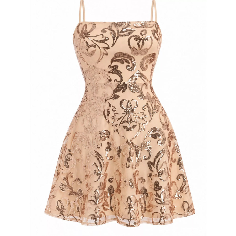 Sequin Embellished Mini Dress Apparel and Accessories