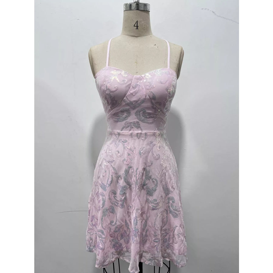 Sequin Embellished Mini Dress Apparel and Accessories