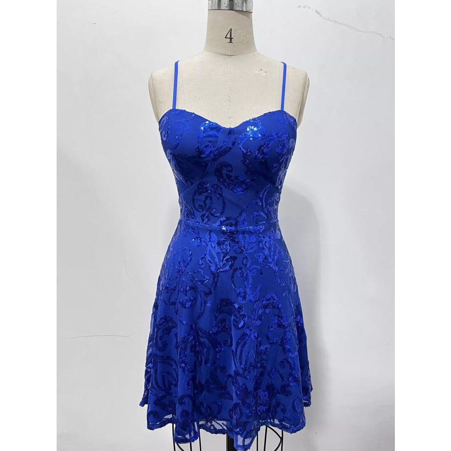 Sequin Embellished Mini Dress Apparel and Accessories