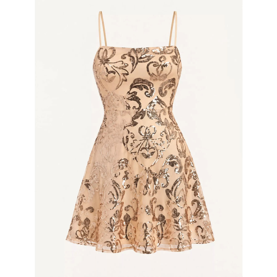 Sequin Embellished Mini Dress Apparel and Accessories