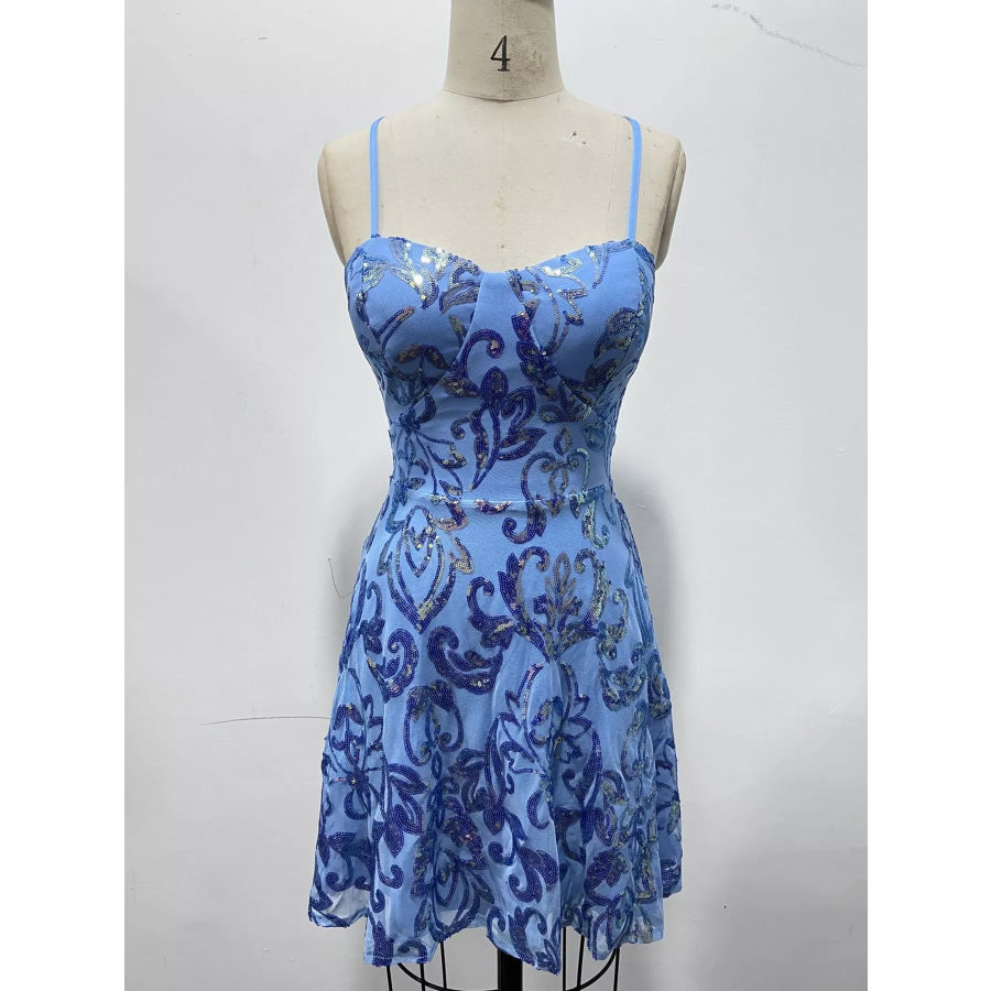 Sequin Embellished Mini Dress Apparel and Accessories