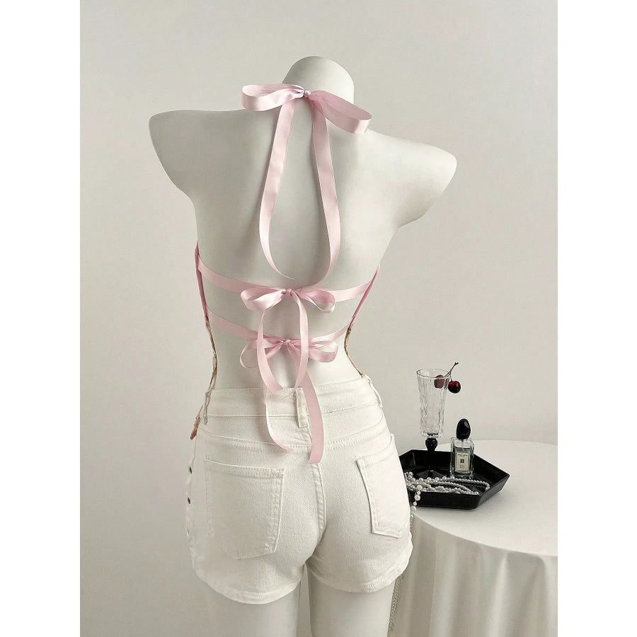 Sequin Halter Neck Cami Apparel and Accessories