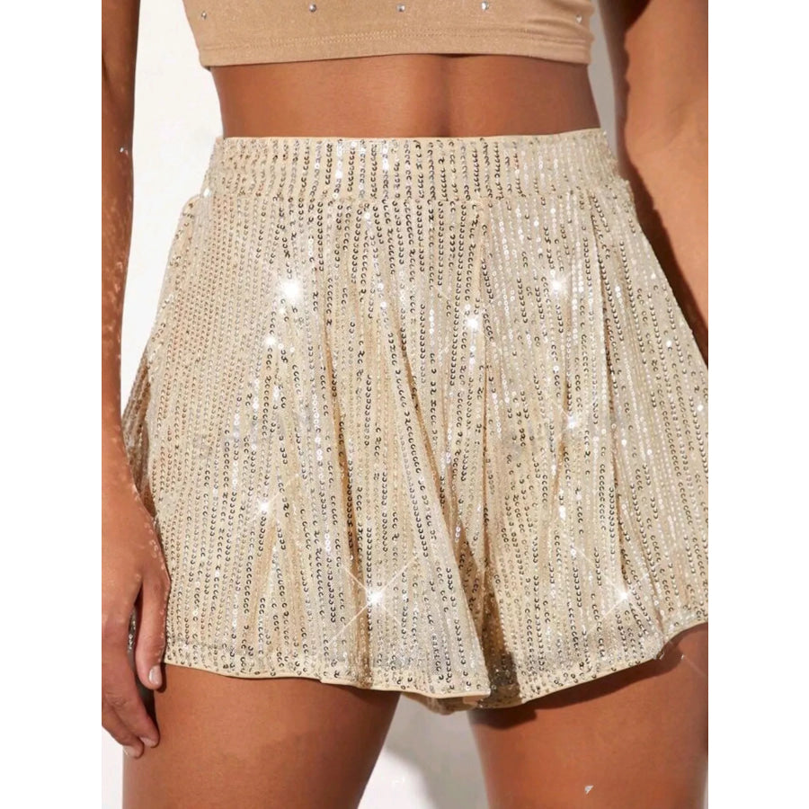 Sequin High Waist Shorts Apparel and Accessories