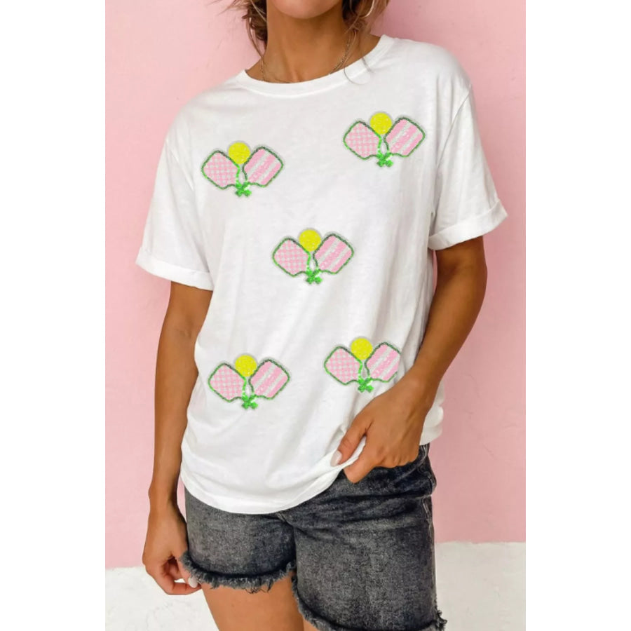 Sequin Pickleball Short Sleeve Tee Apparel and Accessories