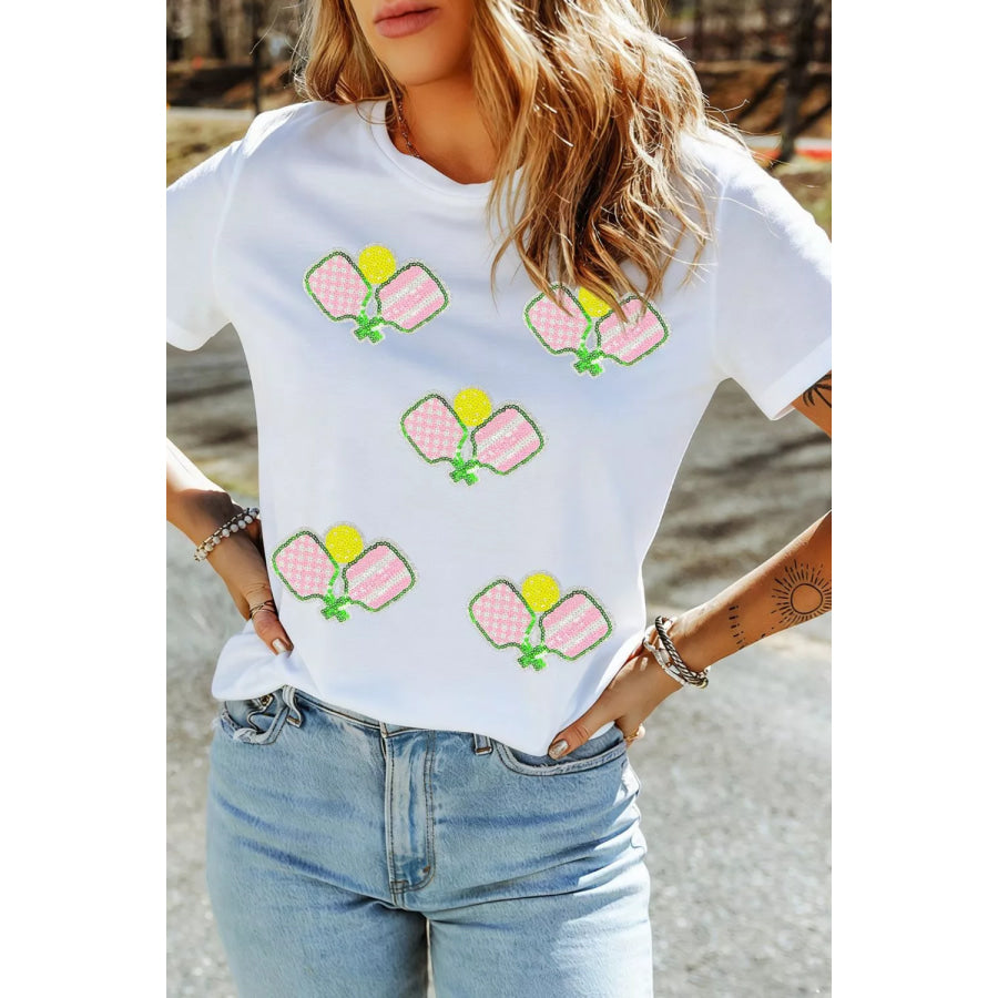 Sequin Pickleball Short Sleeve Tee Apparel and Accessories