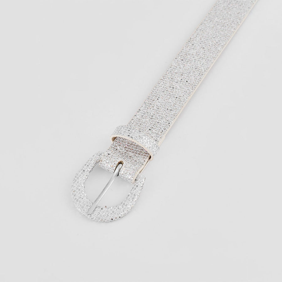 Sequin PU Leather Belt Apparel and Accessories