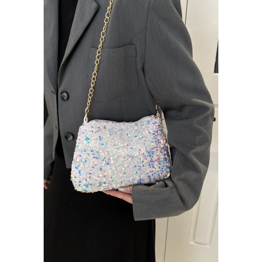 Sequin Removable Strap Shoulder Bag Apparel and Accessories