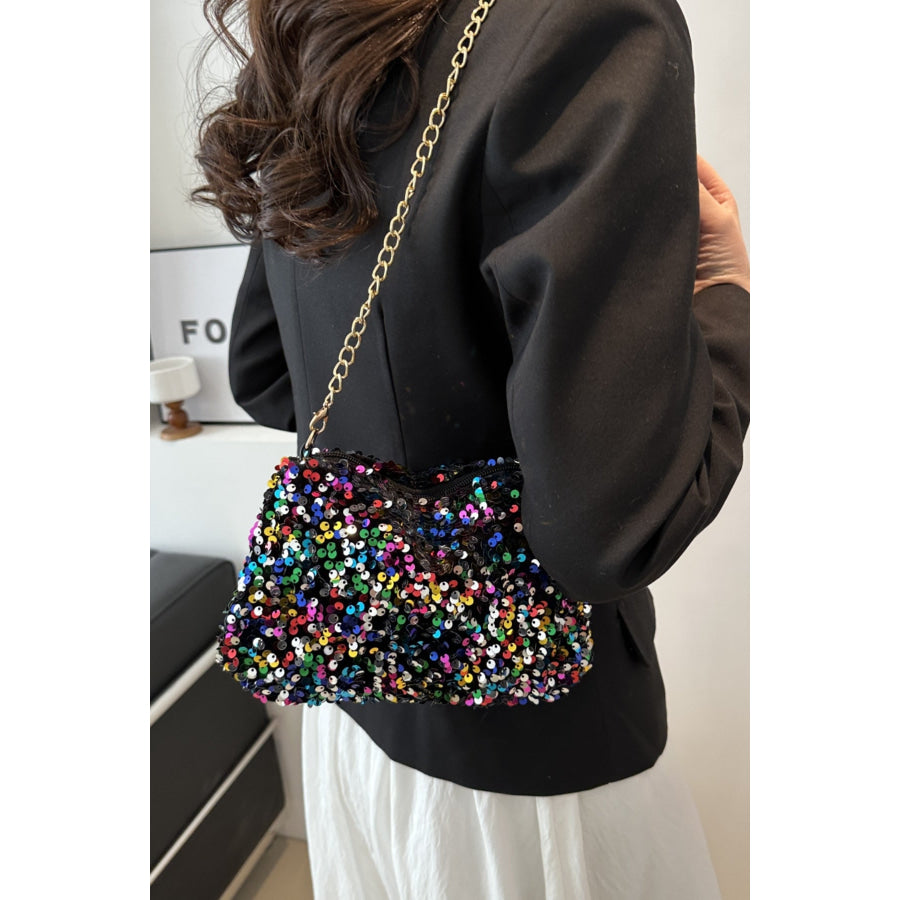 Sequin Removable Strap Shoulder Bag Apparel and Accessories