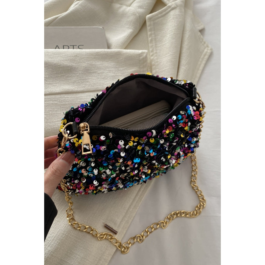 Sequin Removable Strap Shoulder Bag Apparel and Accessories