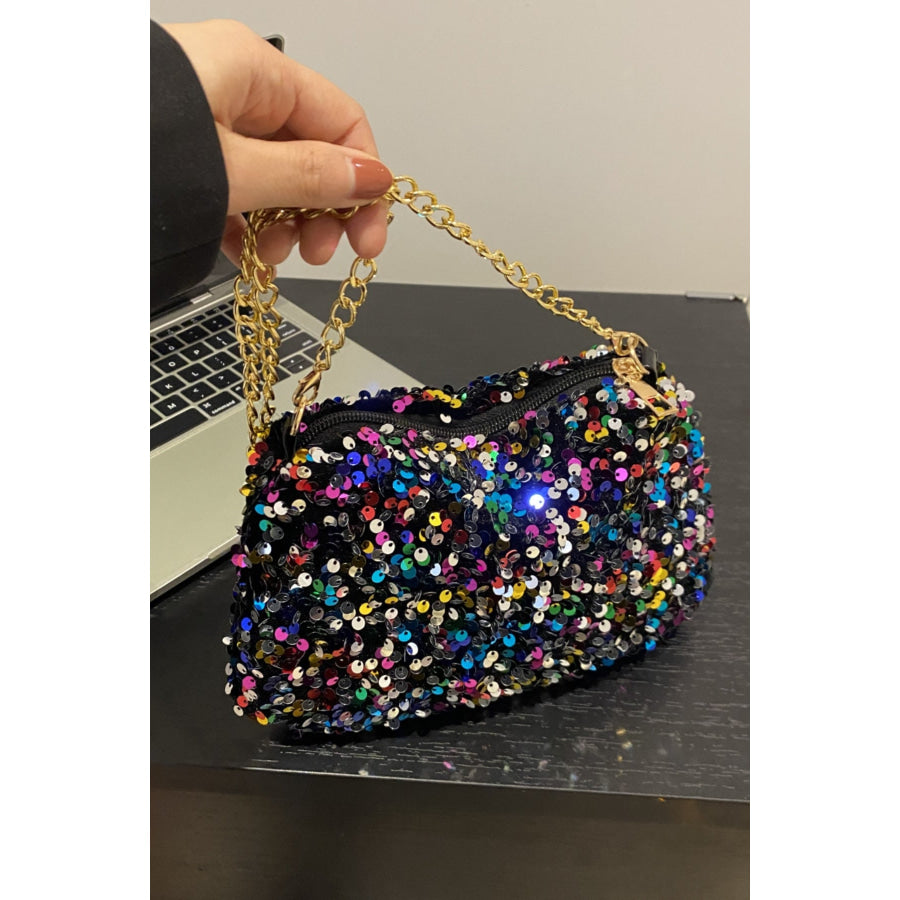 Sequin Removable Strap Shoulder Bag Apparel and Accessories