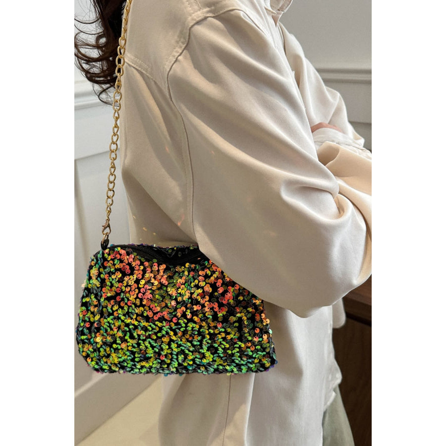 Sequin Removable Strap Shoulder Bag Apparel and Accessories