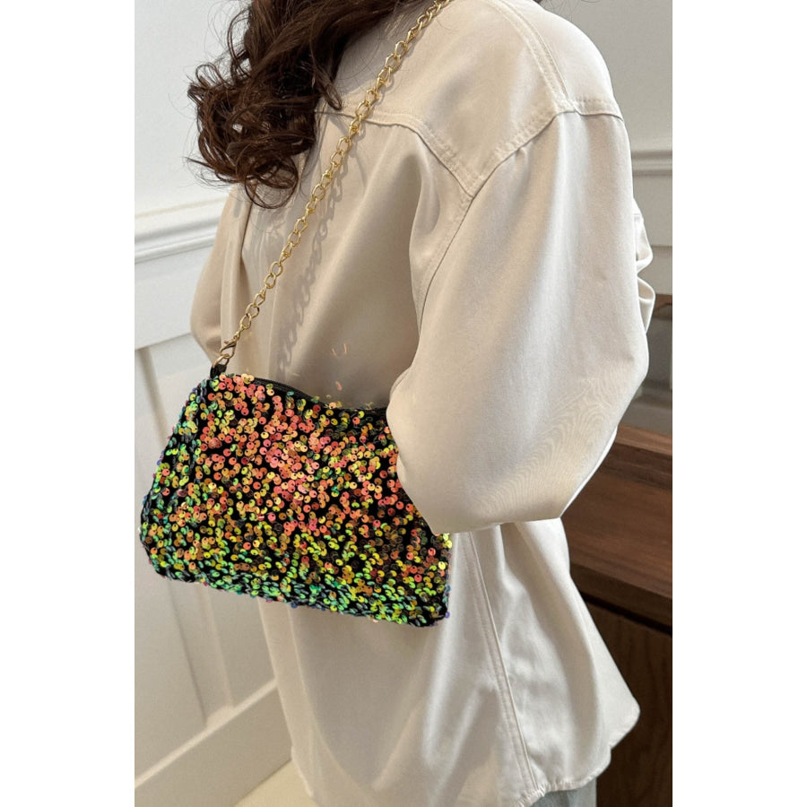 Sequin Removable Strap Shoulder Bag Apparel and Accessories