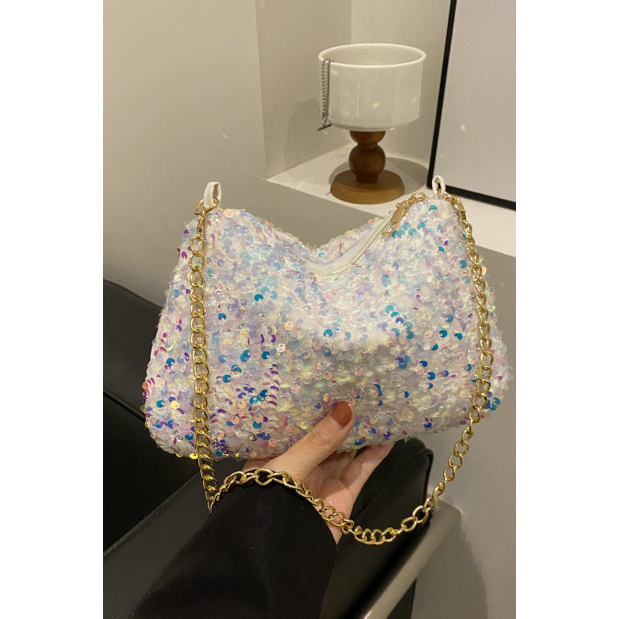 Sequin Removable Strap Shoulder Bag Apparel and Accessories