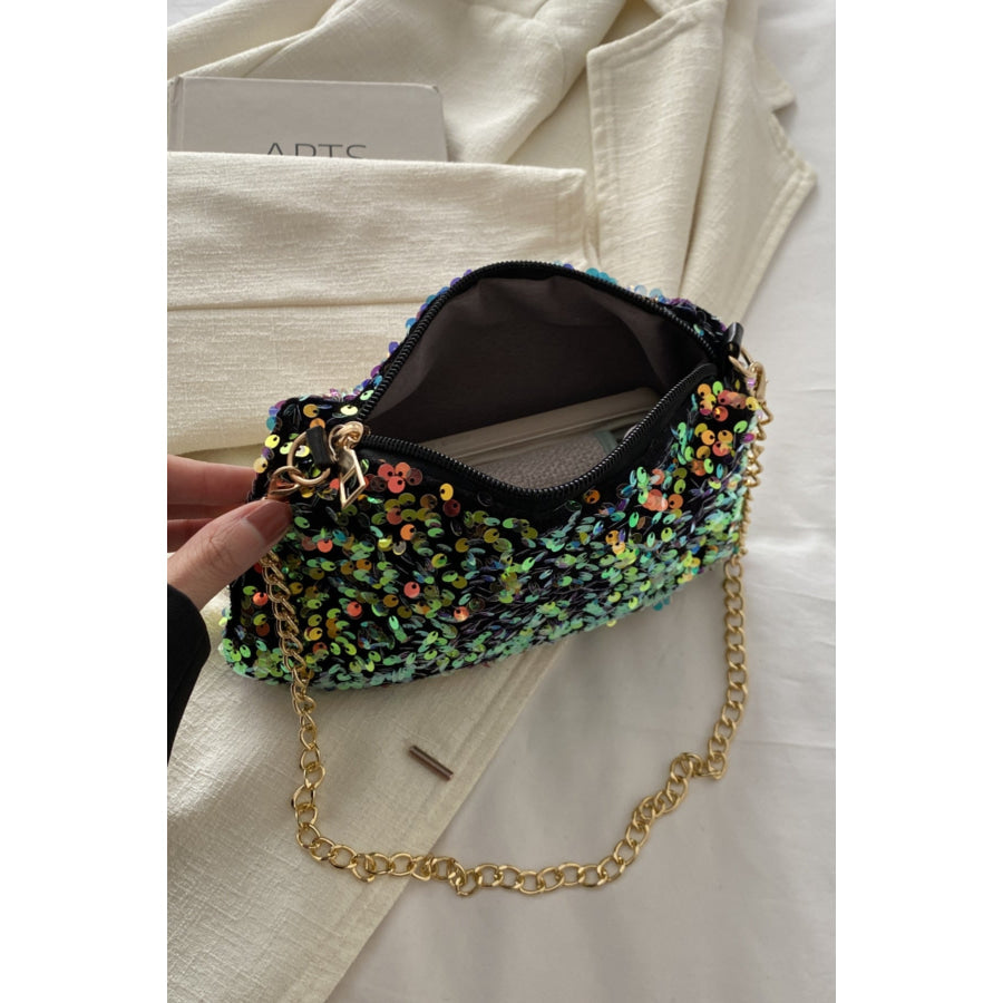 Sequin Removable Strap Shoulder Bag Apparel and Accessories